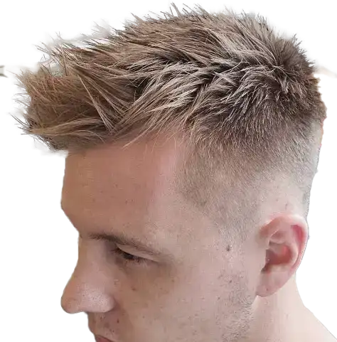 tapered fade spike hairstyle men