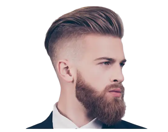 undercut with beared mens hairstyle