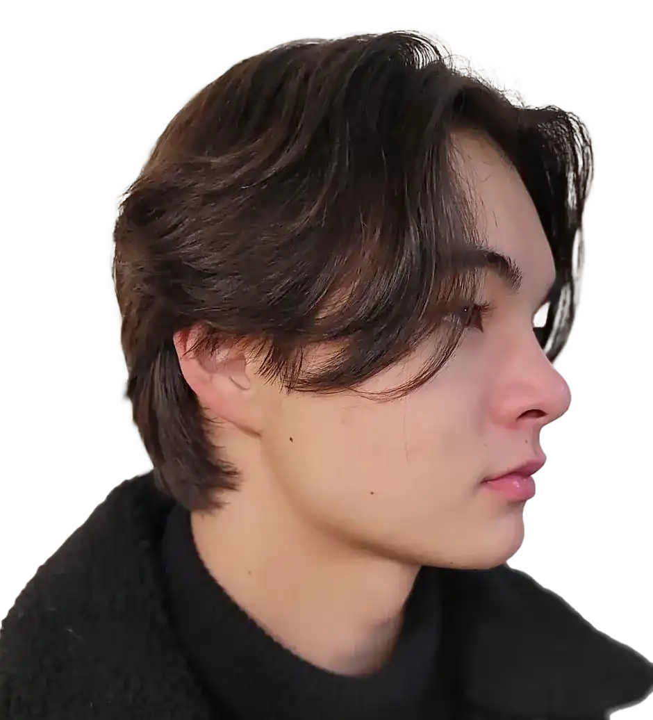 Classic Middle Part Flow Haircut for Men