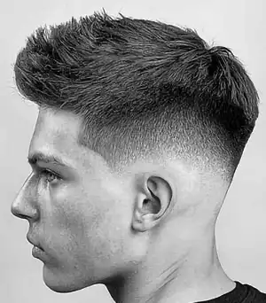 Low Fade Slick Back Haircut