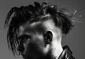 Long Top and Shaved Sides