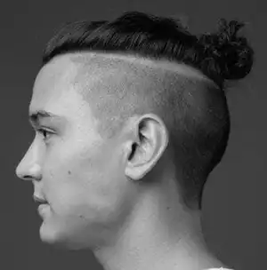 Shaved Top Knot Haircut