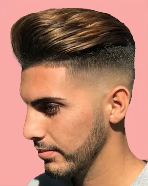 High Fade With Quiff