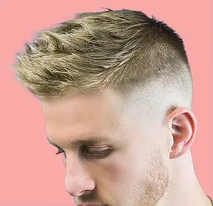 High Fade With Side Part