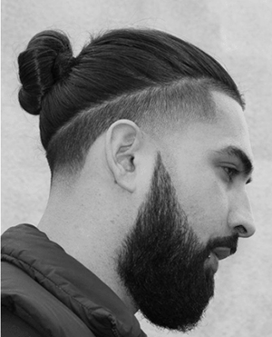 Stylish Low Undercut Top Knot