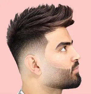 Undercut with a Beard and Rounded Layers