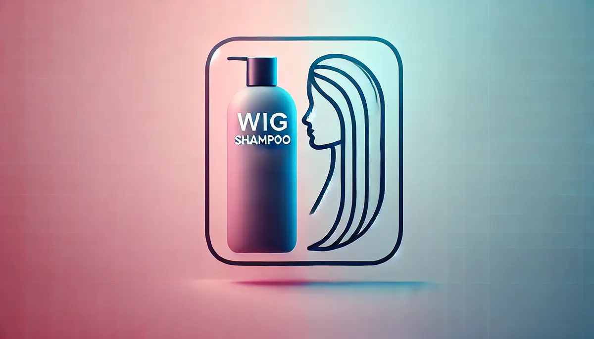 Illustration of wig shampoo versus regular shampoo to highlight the benefits of using specialized products for wig care